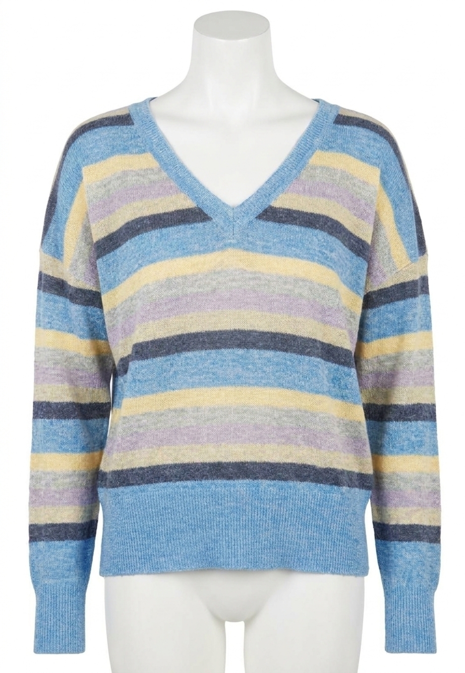 NEW SUNDAYS mae sweater in multi stripe sweater